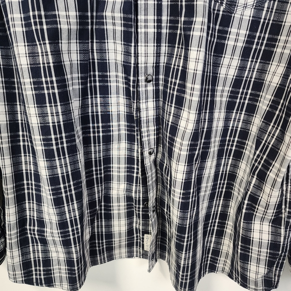 Moonshine Spirit Mens 2XL Brad Paisley COWBOY WESTERN PEARL SNAP PLAID SHIRT Blu - Picture 3 of 7